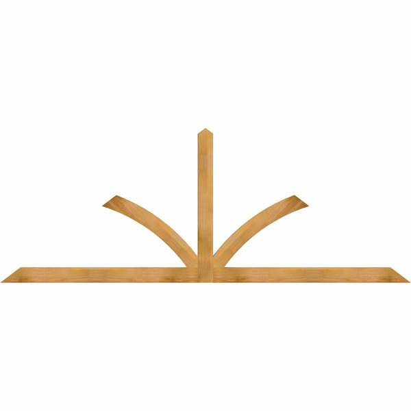 Ekena Millwork Richland Rough Sawn Timber Gable Bracket, Western Red Cedar, 108"W x 40"H x 2"D x 4"F, 9/12 Pitch GBW108X40X0204RIC00RWR - main